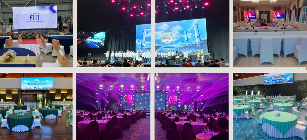 panggung event mewah, panggung megah perusahaan
