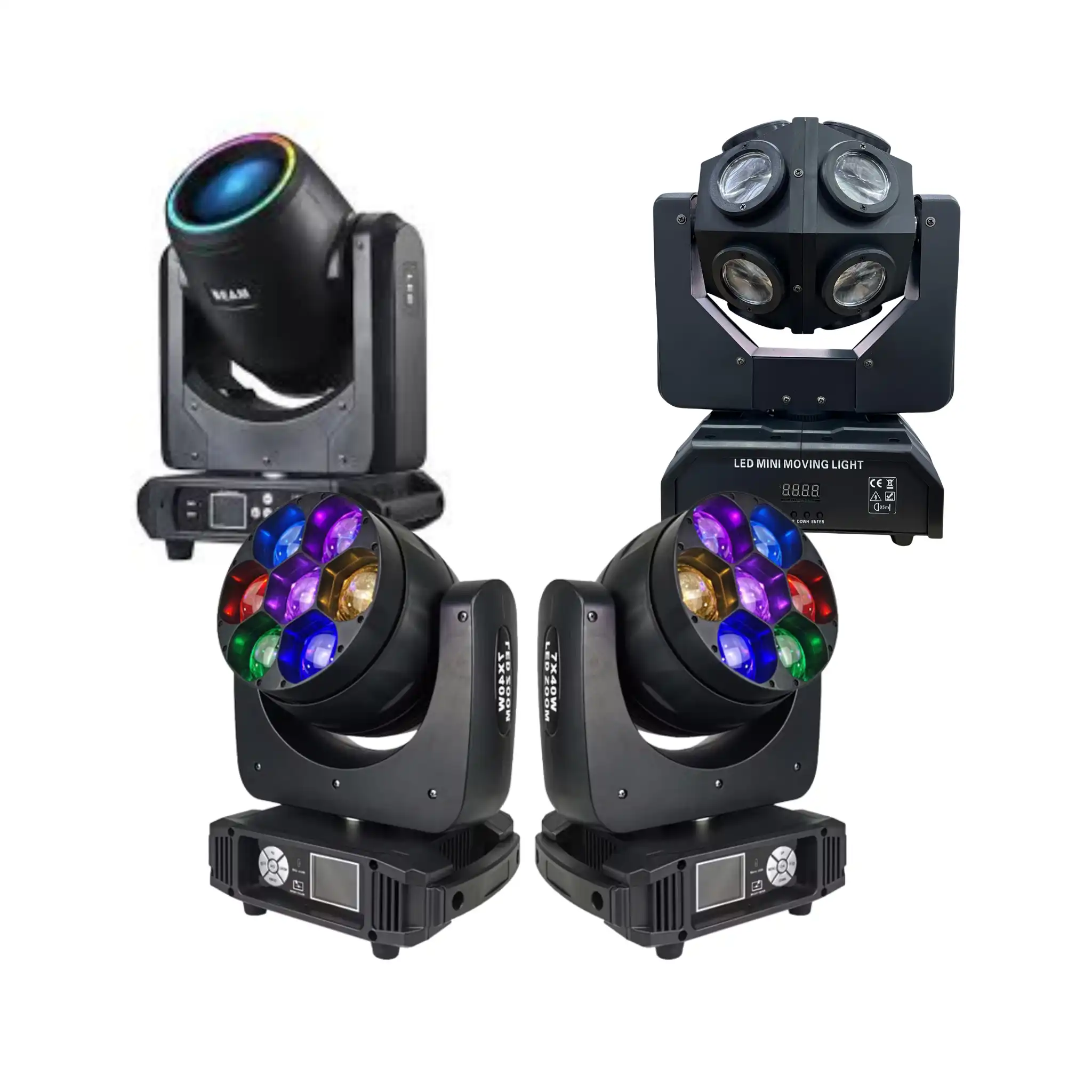 Lampu Moving Head dengan berbagai warna