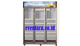 sewa showcase minuman besar 3 pintu termurah