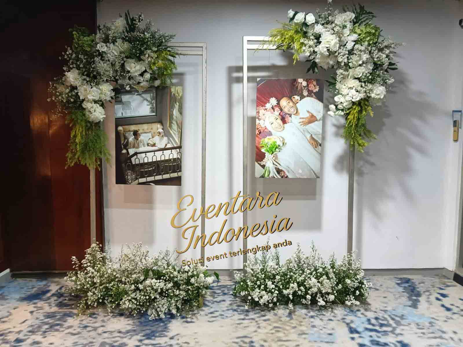 Foto real project sewa bingkai photo premium untuk pernikahan oleh Eventara Indonesia