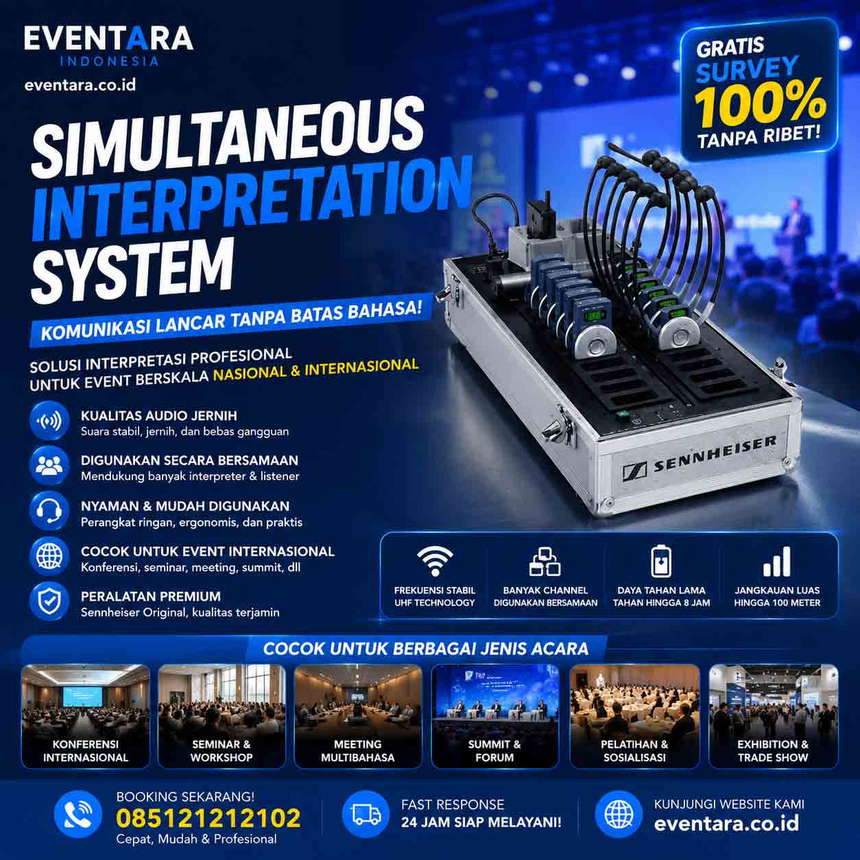 Simultaneous interpretation system SIS booth interpreter untuk konferensi internasional Jakarta – Eventara