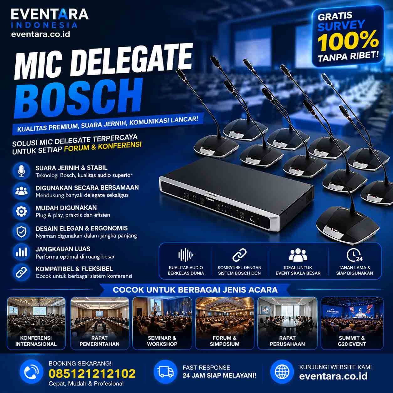 Microphone delegate system mic conference rapat formal sidang organisasi