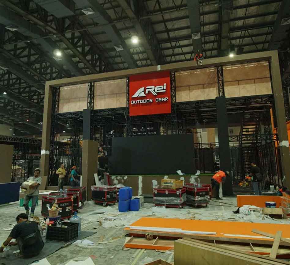 Booth AREI ukuran 15 × 12 meter INDOFEST 2026 oleh Eventara Indonesia