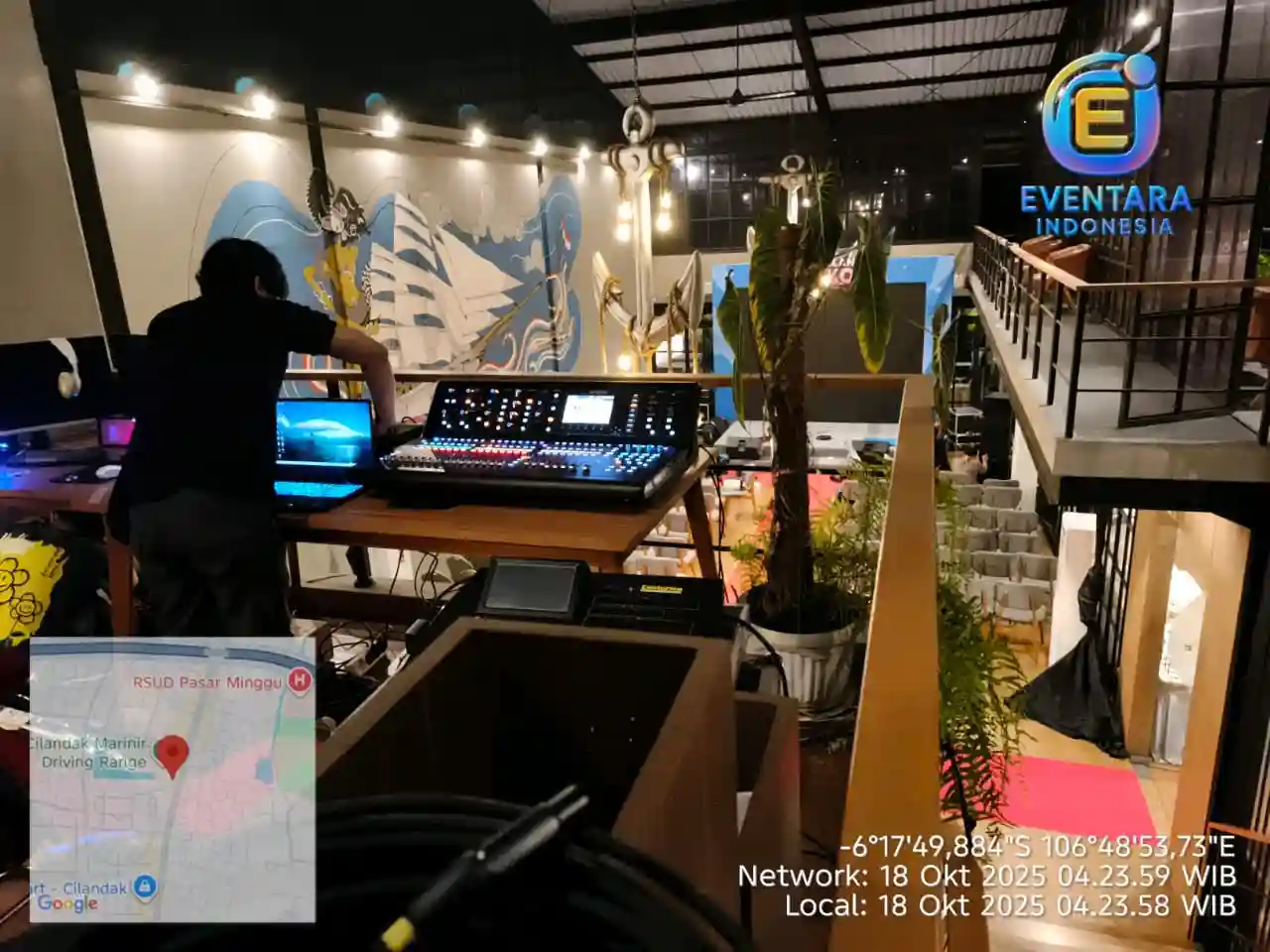 Setup kontrol sound system lighting dan videotron oleh Eventara Indonesia