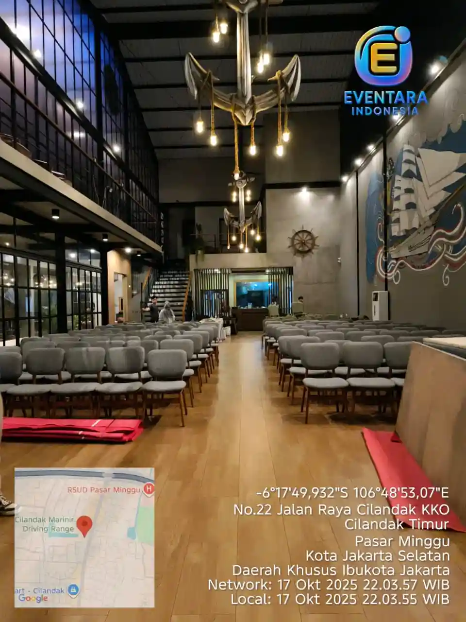 Setup kursi tamu dengan tata letak profesional oleh Eventara Indonesia