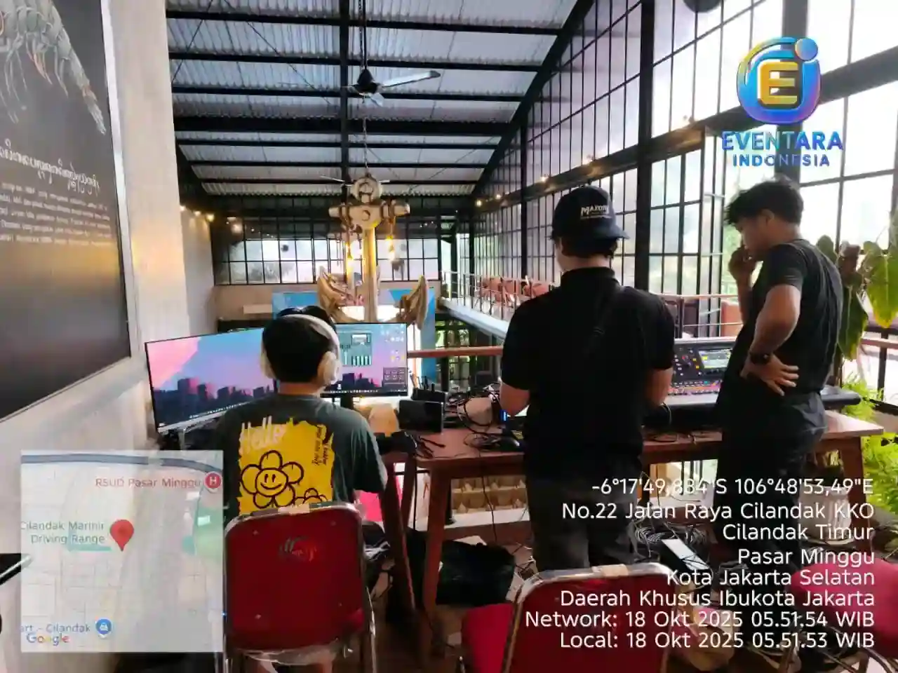 Persiapan live di media sosial menggunakan sistem Eventara Indonesia