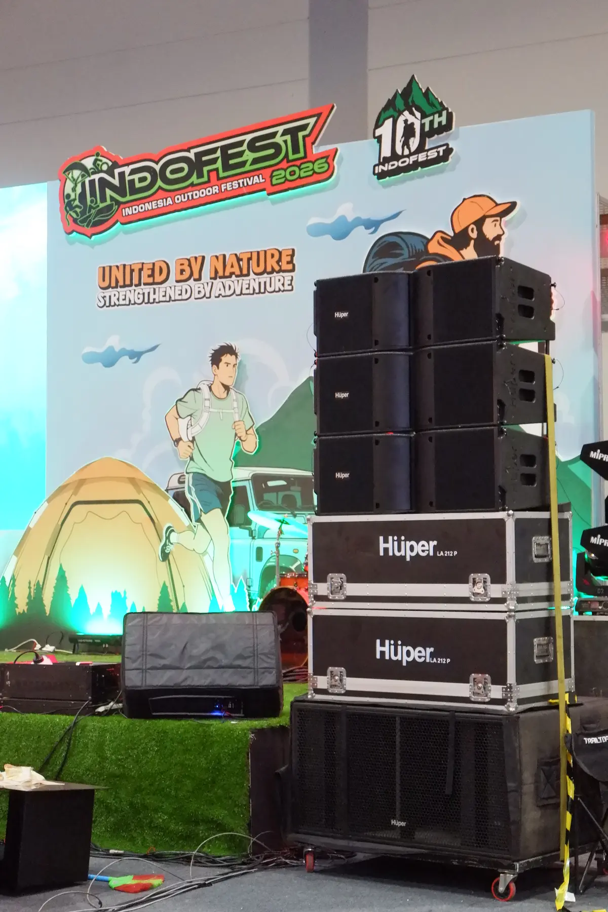 Setting Soundsystem di panggung INDOFEST 2026 oleh Eventara Indonesia